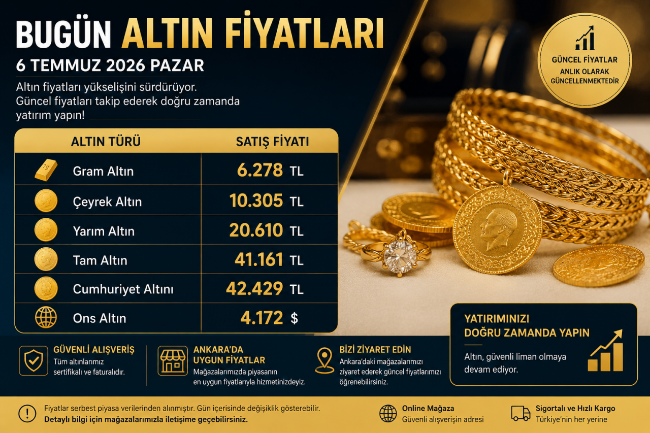Bugün Altın Fiyatları Yükselişini Sürdürüyor! Gram Altın, Çeyrek Altın ve Cumhuriyet Altını Ne Kadar Oldu?