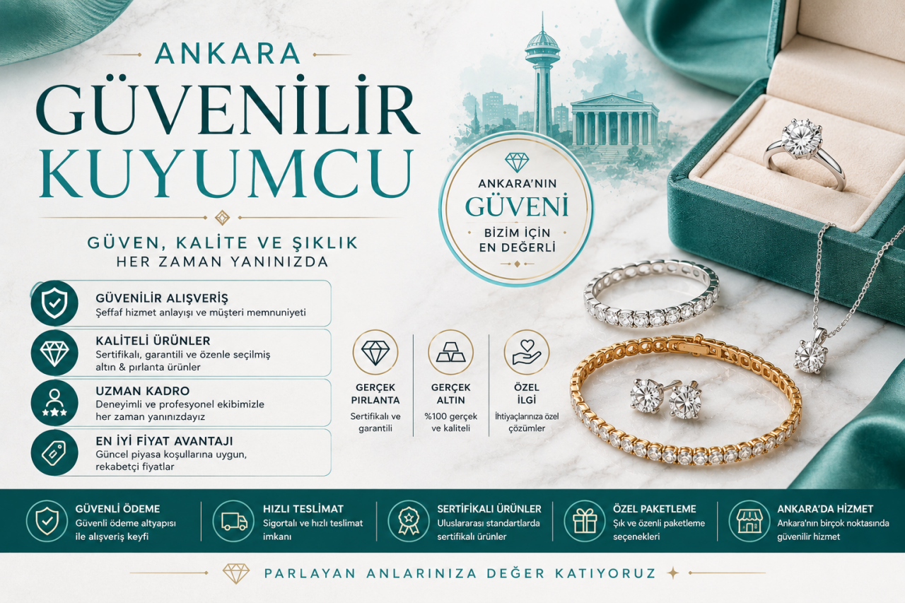 Ankara Güvenilir Kuyumcu | Altın, Pırlanta ve Mücevherde Kalitenin Adresi