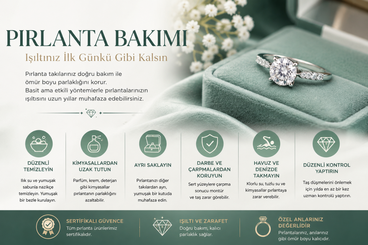 Pırlanta Bakımı Nasıl Yapılır? Uzun Ömürlü Kullanım Rehberi
