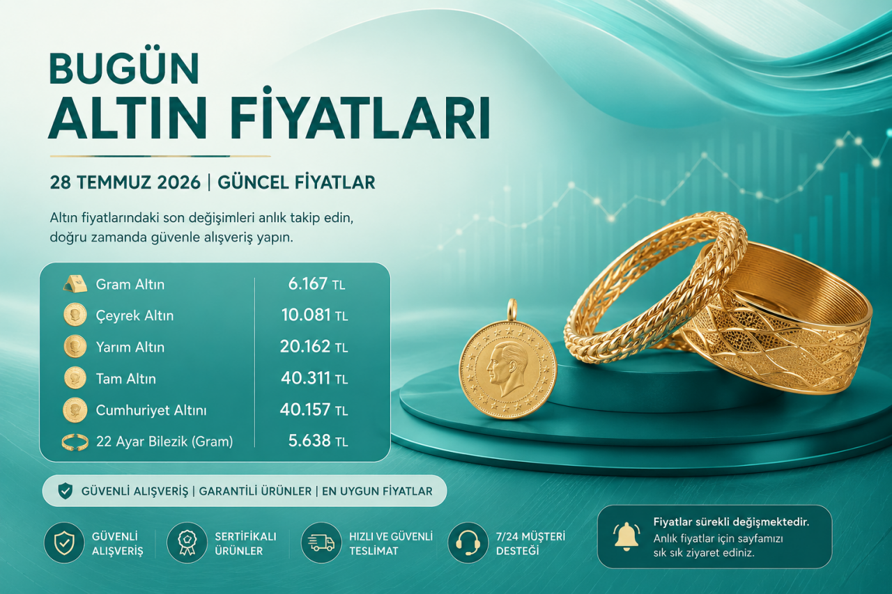Bugün Altın Fiyatları | 28 Temmuz 2026 Güncel