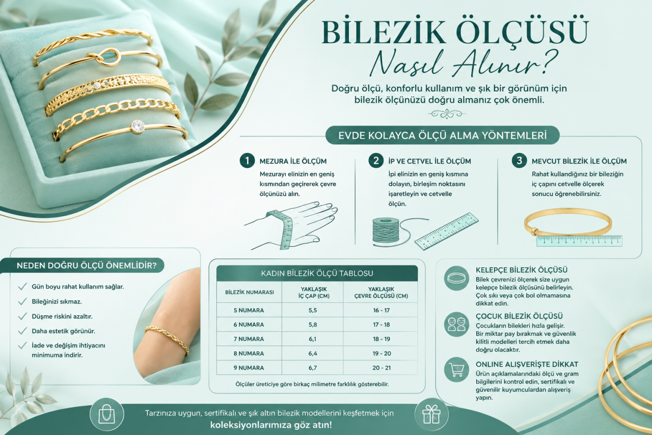 Bilezik Ölçüsü Nasıl Alınır? Evde Doğru Bilezik Ölçme Rehberi