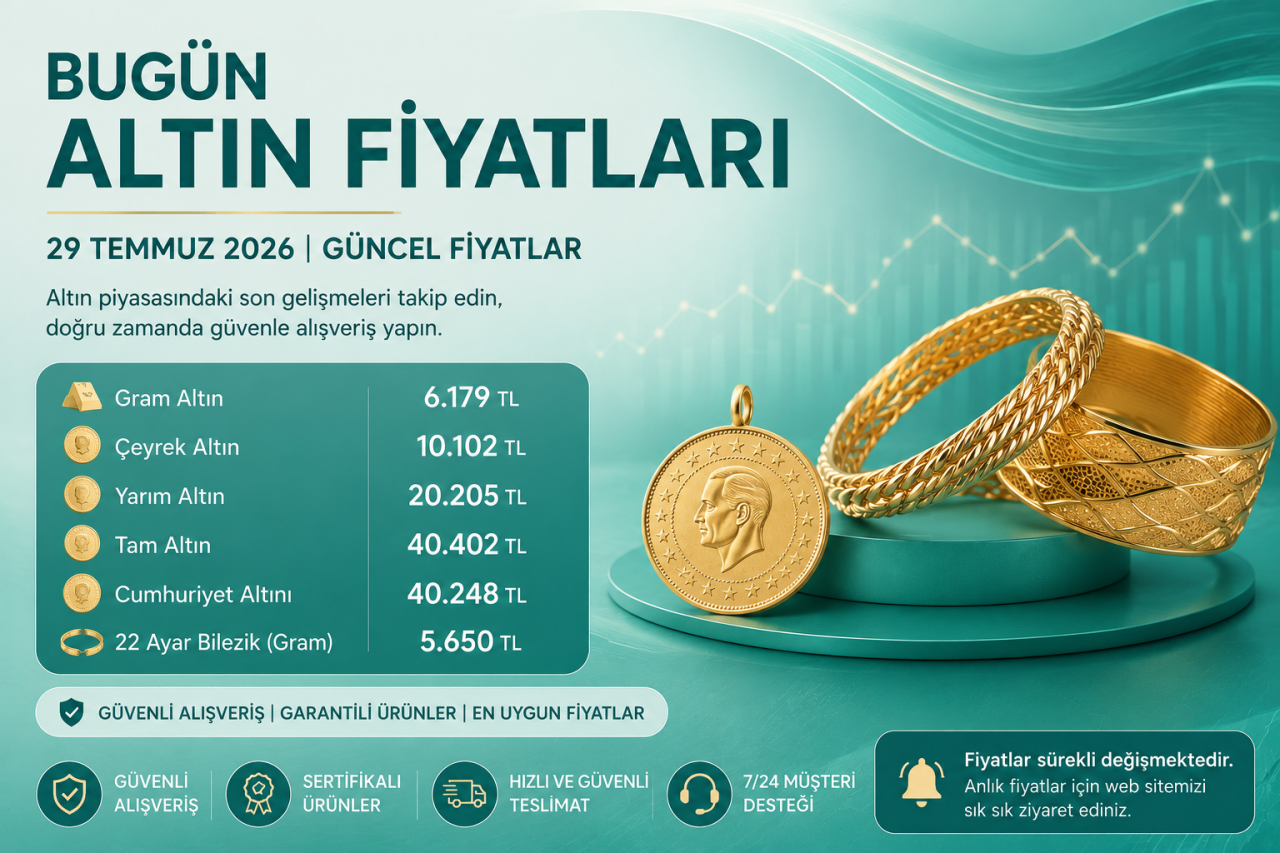 Bugün Altın Fiyatları | 29 Temmuz 2026 Güncel