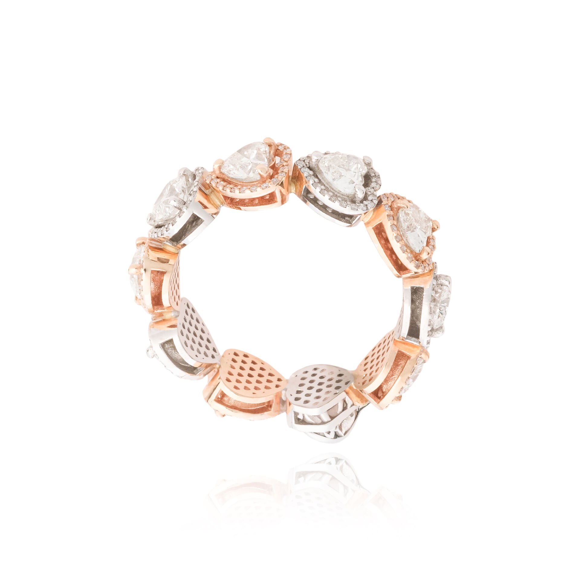 Pırlanta Kalp Kesim Özel Tasarım Yüzük