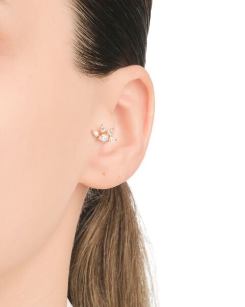 14 Ayar Altın Damla Taşlı Tragus Küpe