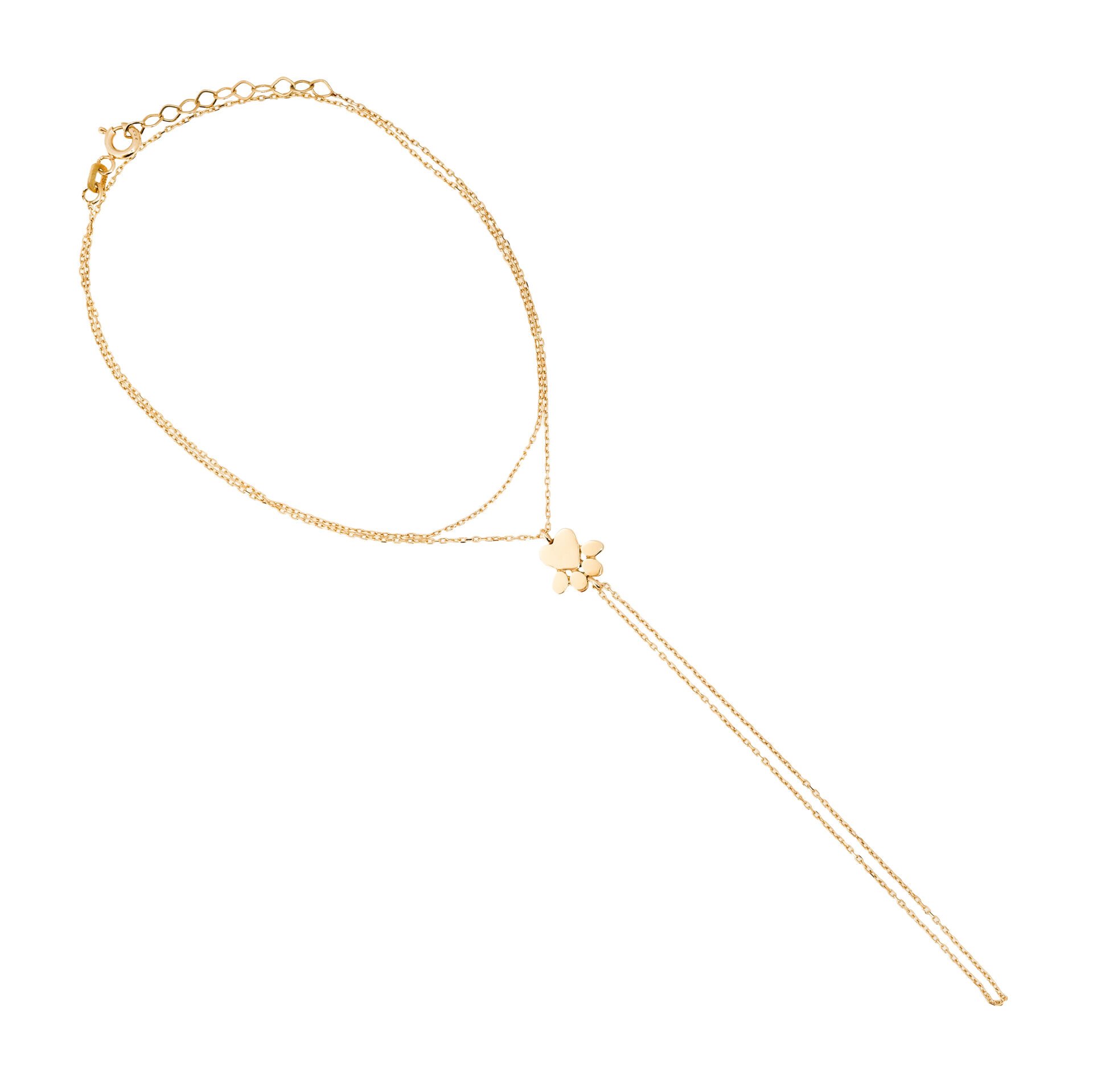 14 Ayar Altın Hayvan Patisi Figürlü Şahmeran