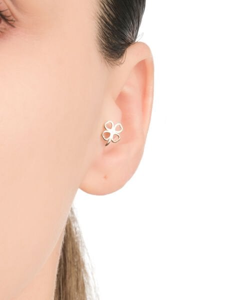 14 Ayar Altın Yonca Figürlü Tragus Küpe