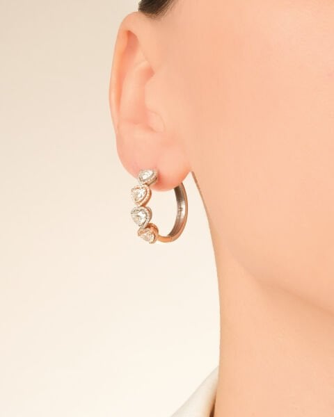 Kalp Kesim Pırlanta  Özel Tasarım Küpe