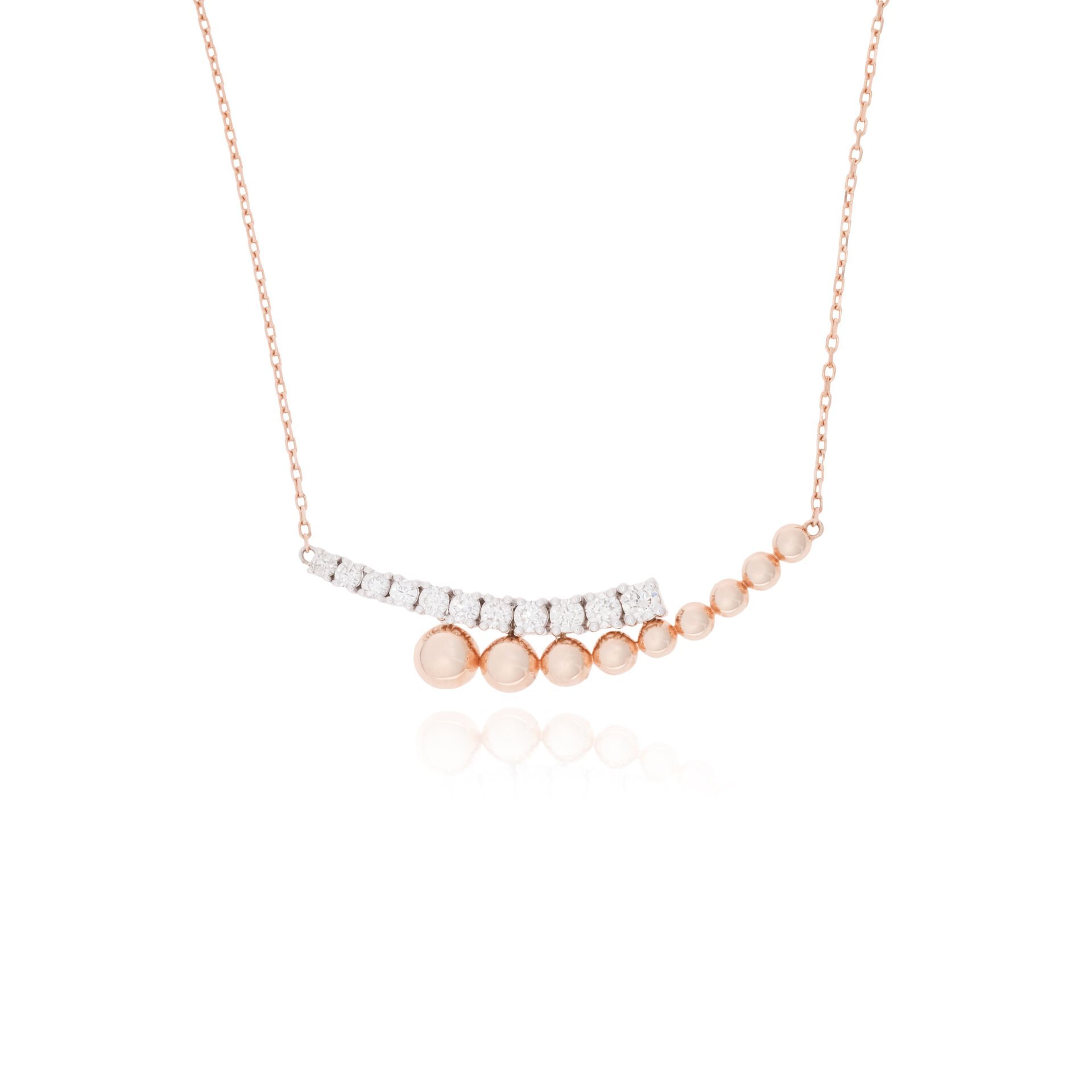 Pırlanta Rose Altın Tasarım Kolye