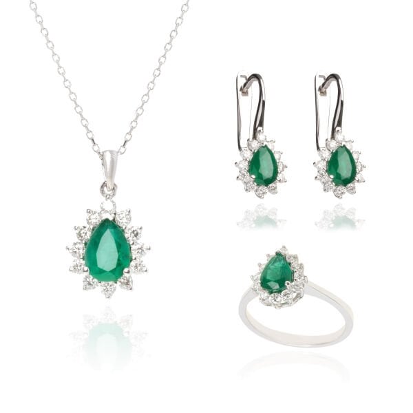 Pırlanta Zümrüt Damla Model Set
