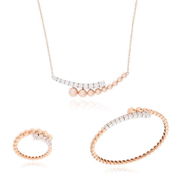 Pırlanta Rose Altın Tasarım Set