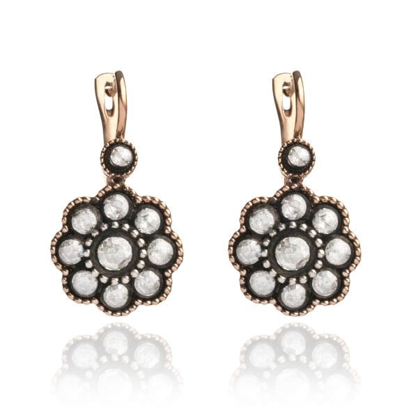 Elmas Gül Model Set  (Kolye-Küpe-Yüzük)