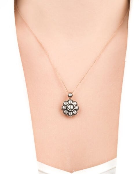 Elmas Gül Model Set  (Kolye-Küpe-Yüzük)