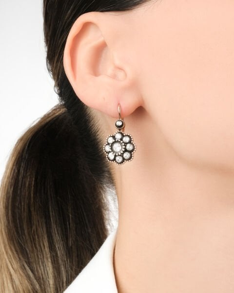 Elmas Gül Model Set  (Kolye-Küpe-Yüzük)