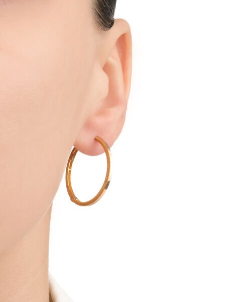 14 Ayar Altın Ajda Halka Küpe