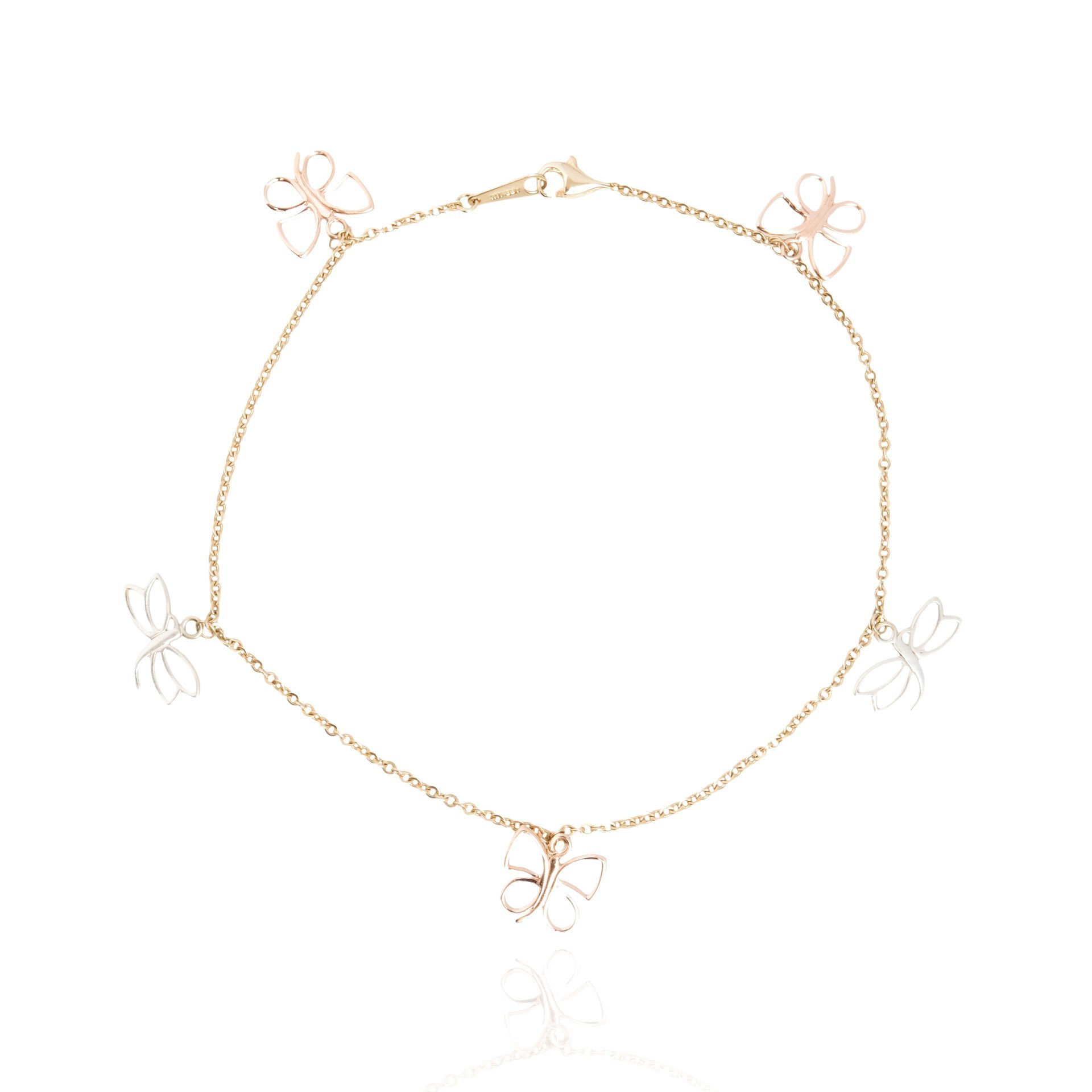 Kelebek & Yusufçuk Figürlü 14 Ayar Altın Halhal