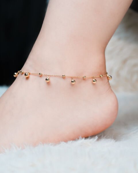 14 Ayar Altın Pullu Sallantılı Halhal