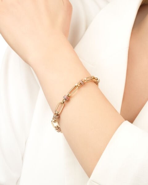 Cetaş Eterna 14 Ayar Altın Taşlı Bileklik