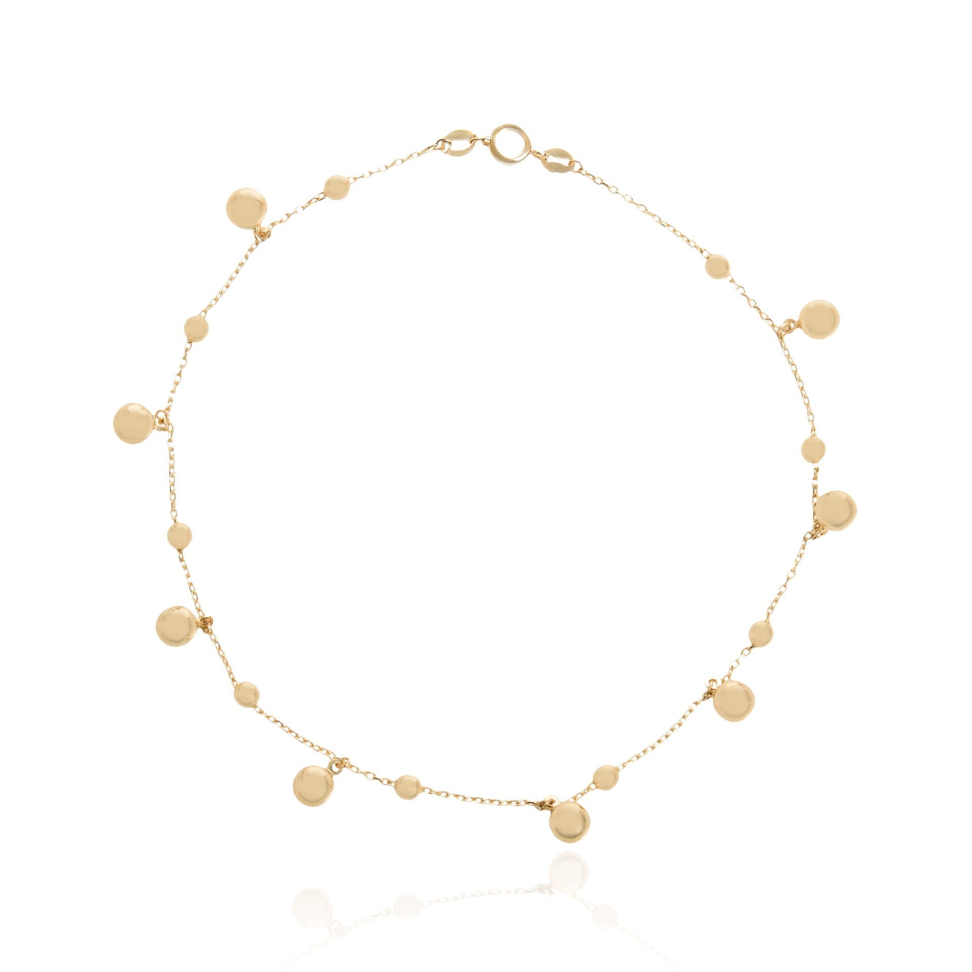 14 Ayar Altın Pullu Sallantılı Halhal