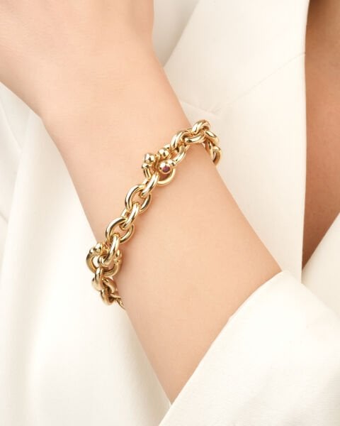 Cetaş Eterna 14 Ayar Altın Taşlı Bileklik