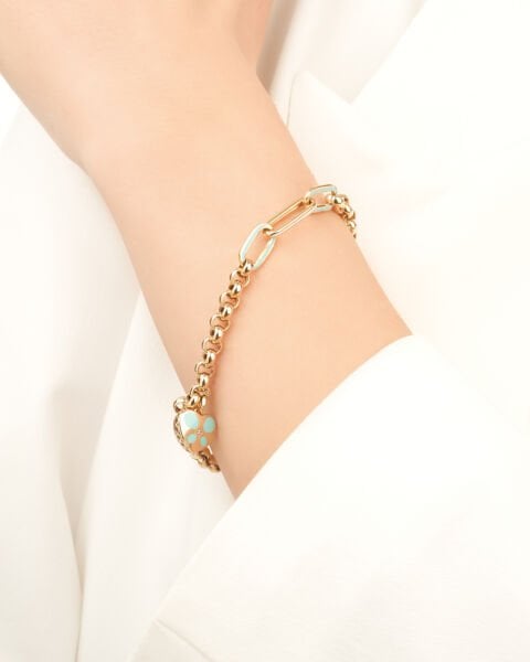 Cetaş Eterna 14 Ayar Altın Kalp Charm Bileklik