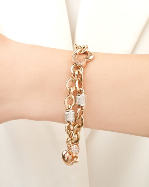 Cetaş 14 Ayar Altın Nazar Figürlü Fortuna Bileklik