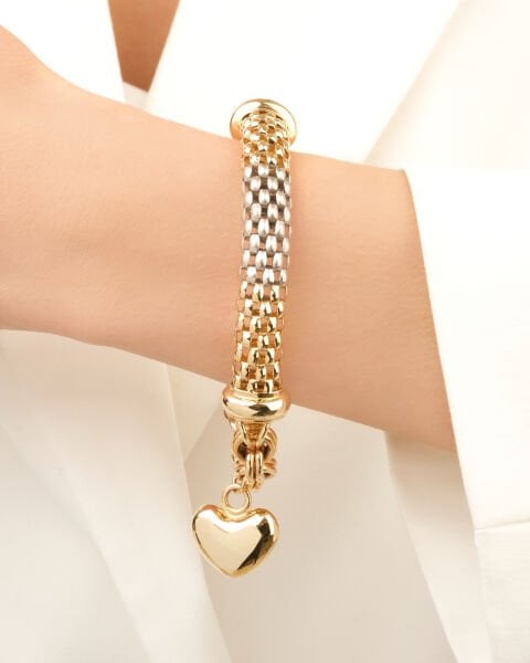 Cetaş 14 Ayar Altın Kalp Charm Bileklik