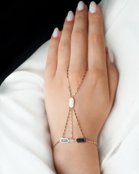 14 Ayar Altın Lapis Taşlı Şahmeran