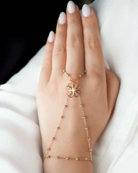 14 Ayar Altın Dorikalı Yonca Şahmeran