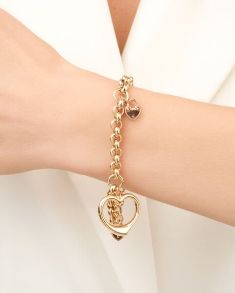 14 Ayar Altın Kalp Figürlü Bileklik