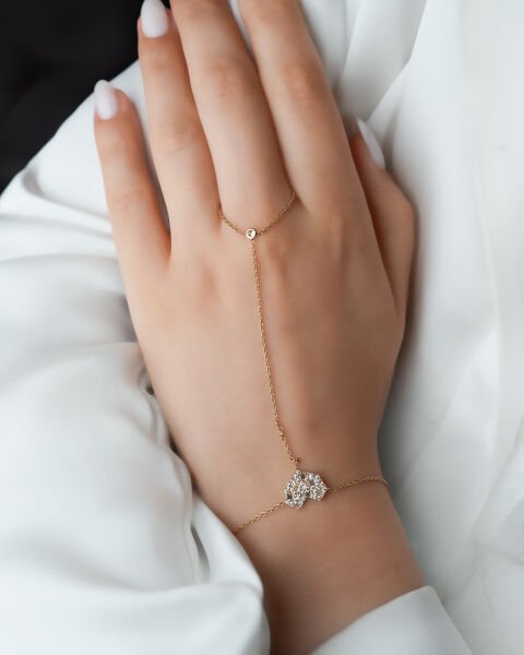 14 Ayar Altın Taşlı Kalp Şahmeran