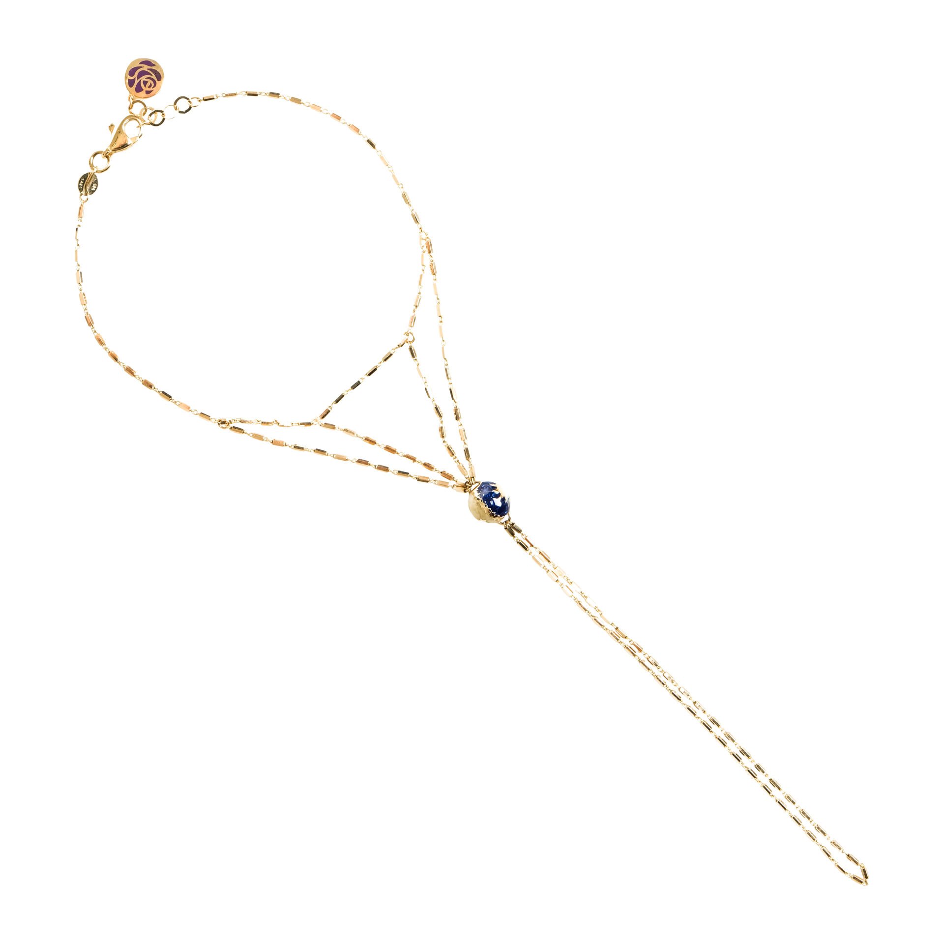 Çift Taraflı Küre Formlu 14 Ayar Altın Şahmeran