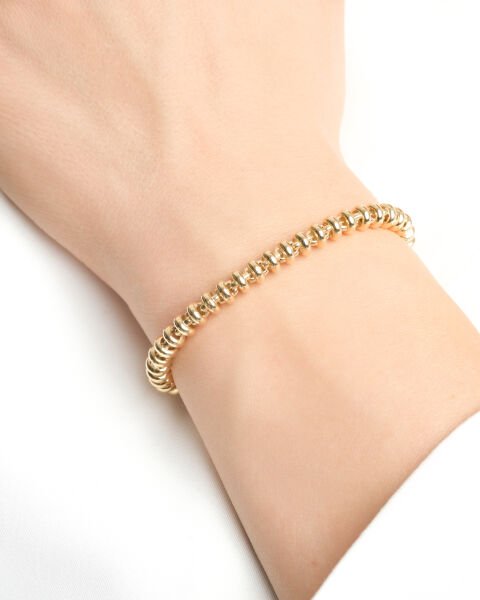 14 Ayar Altın Halka Tasarım Bileklik