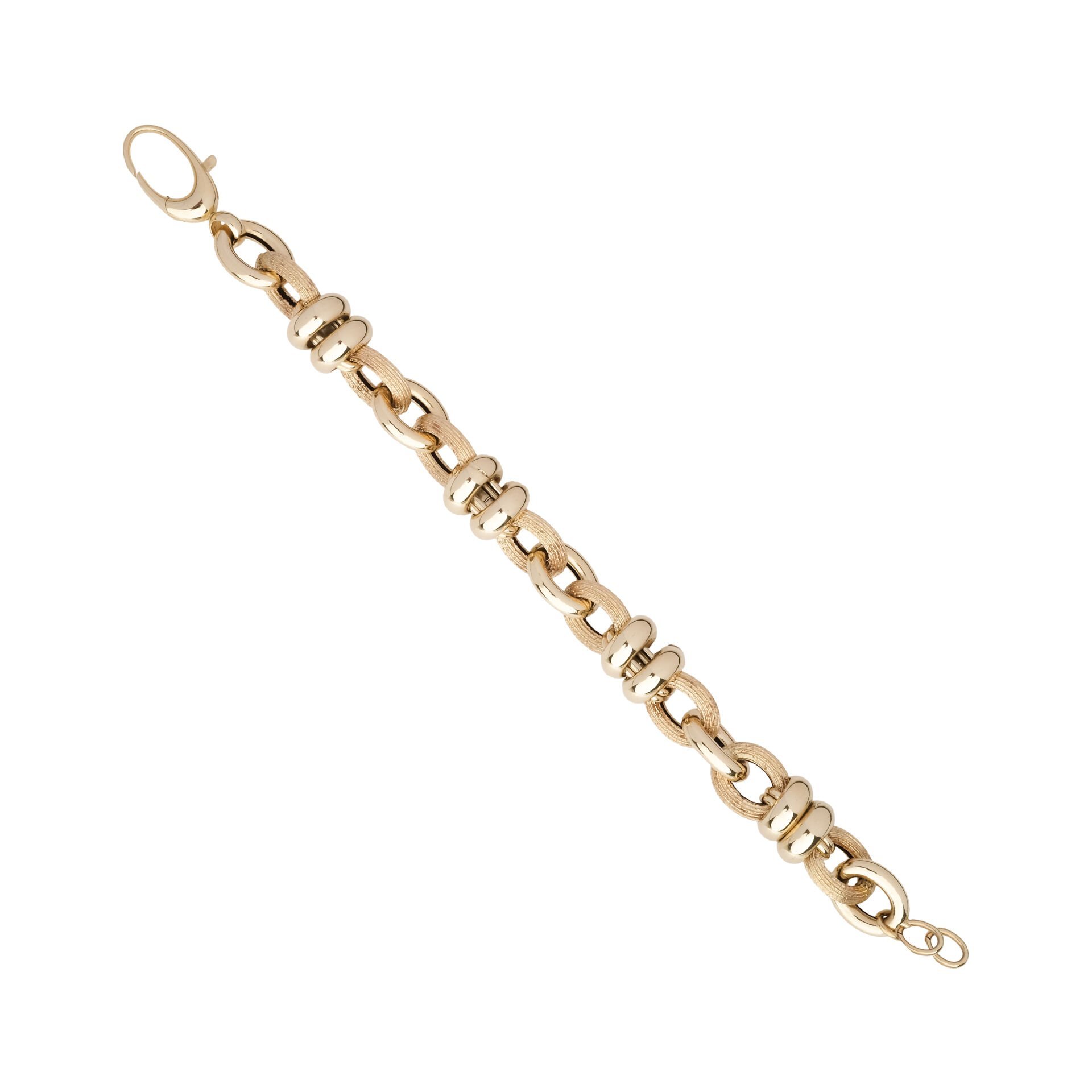 14 Ayar Altın Kalın Yuvarlak Halkalı Bileklik