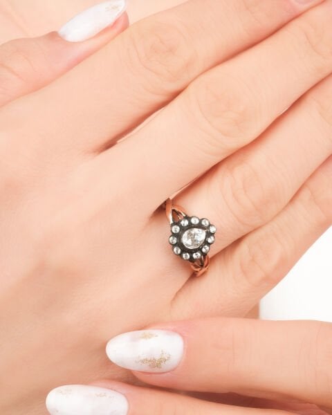 Elmas Damla Model Set  (Kolye-Küpe-Yüzük)