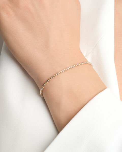 14 Ayar Altın Üç Renk Bileklik