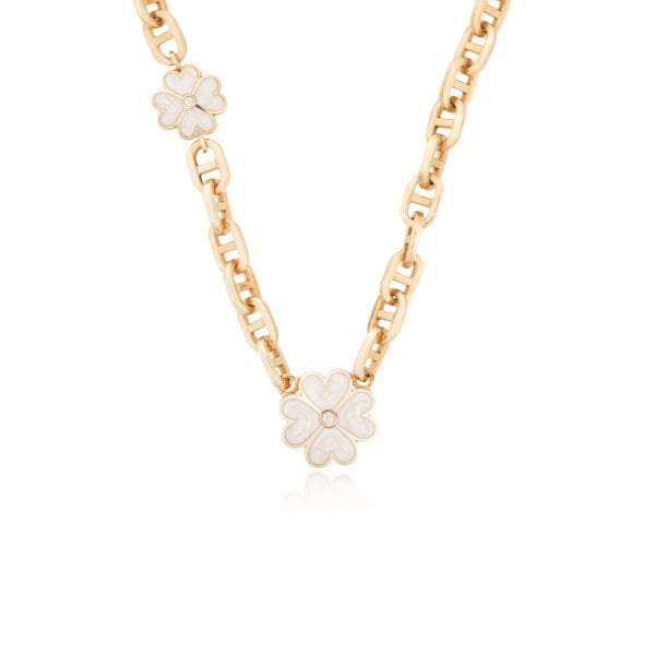 Cetaş Eterna 14 Ayar Altın Sedef Yonca Kolye