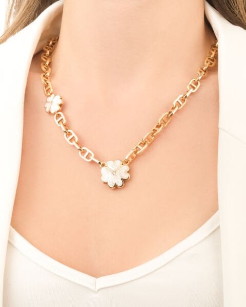 Cetaş Eterna 14 Ayar Altın Sedef Yonca Kolye