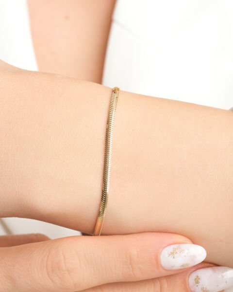 14 Ayar Altın Balık Sırtı Bileklik