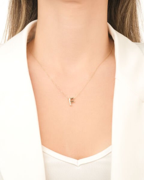 F HARFİ BALON KOLYE