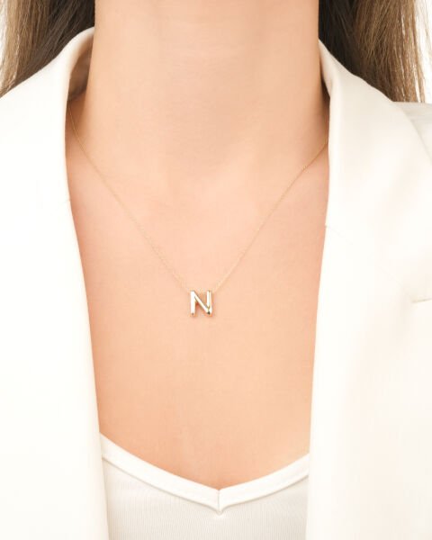 N HARFİ BALON KOLYE