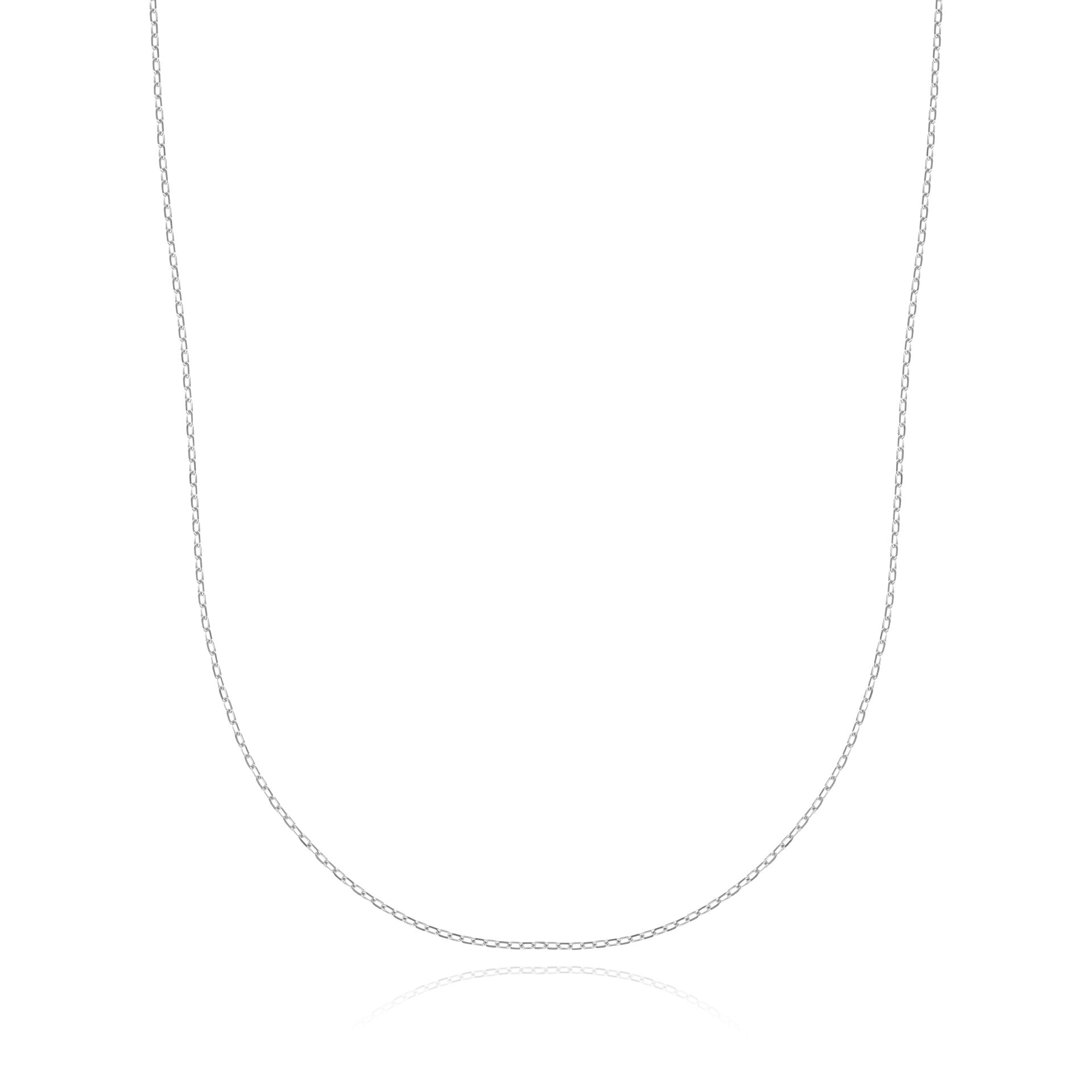18 Ayar Beyaz Altın Minimal Zincir Kolye