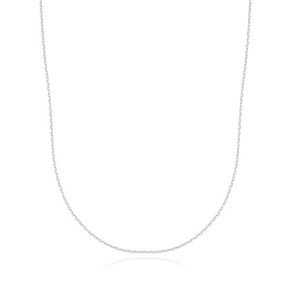 18 Ayar Beyaz Altın Minimal Zincir Kolye