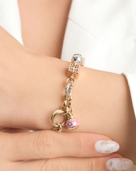 Cetaş Eterna 14 Ayar Altın Mineli Charm Bileklik