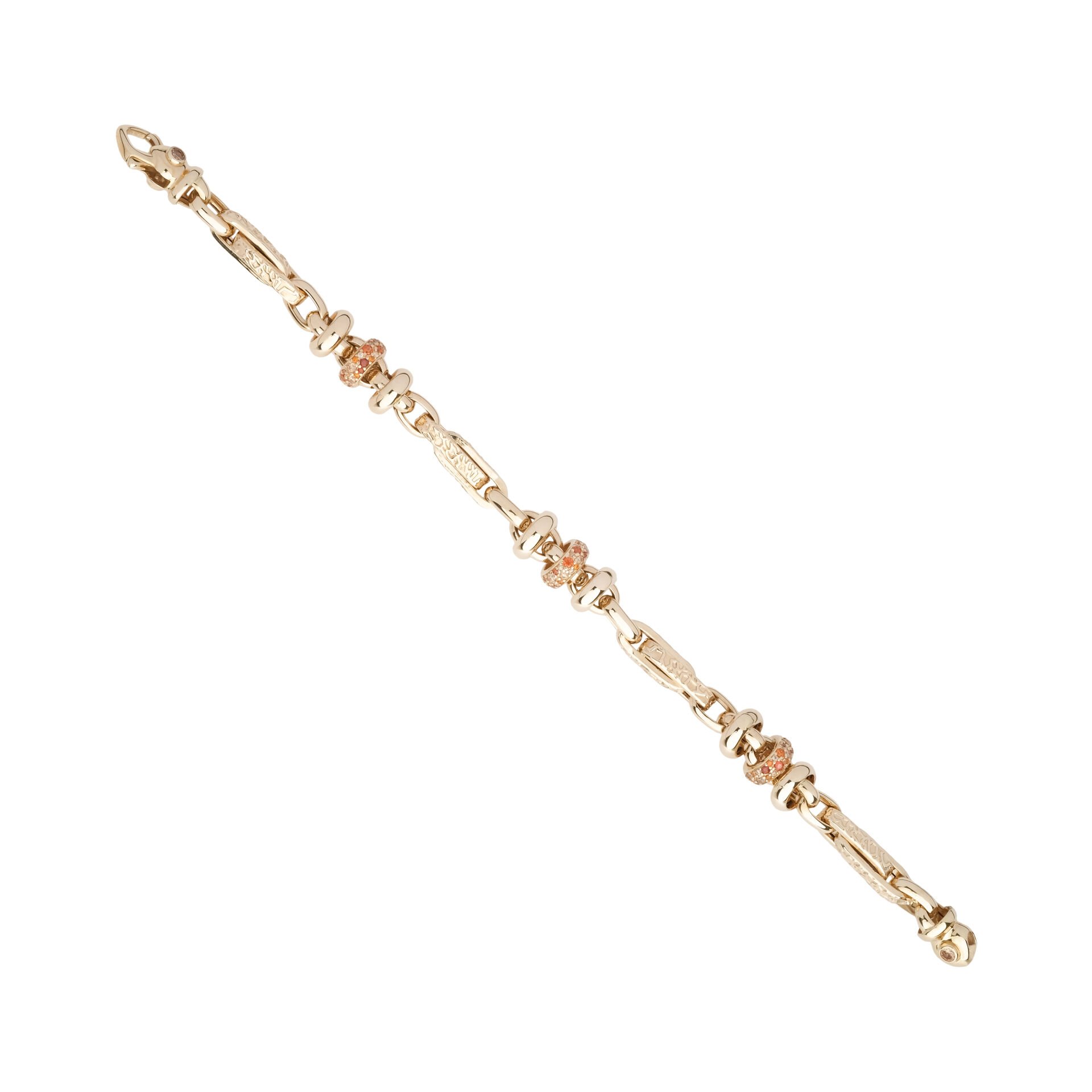 Cetaş Eterna 14 Ayar Altın Turuncu Taşlı Bileklik