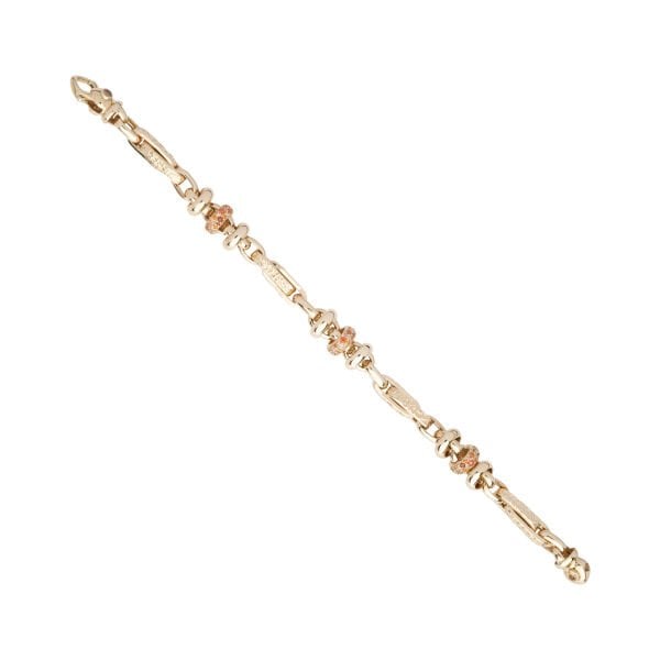 Cetaş Eterna 14 Ayar Altın Turuncu Taşlı Bileklik