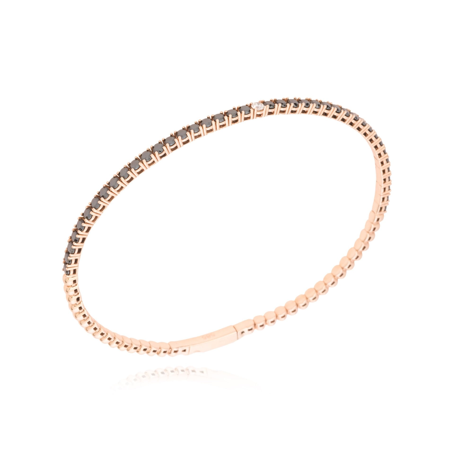 14 Ayar Altın Siyah Pırlanta Bilezik