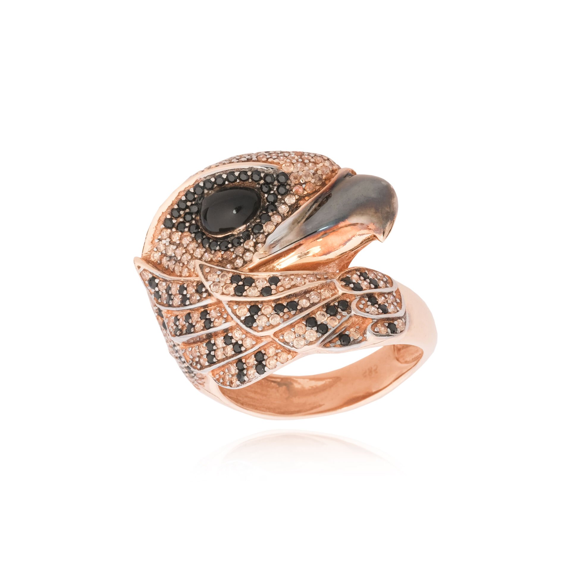 14 Ayar Altın Özel Tasarım Kartal Yüzük