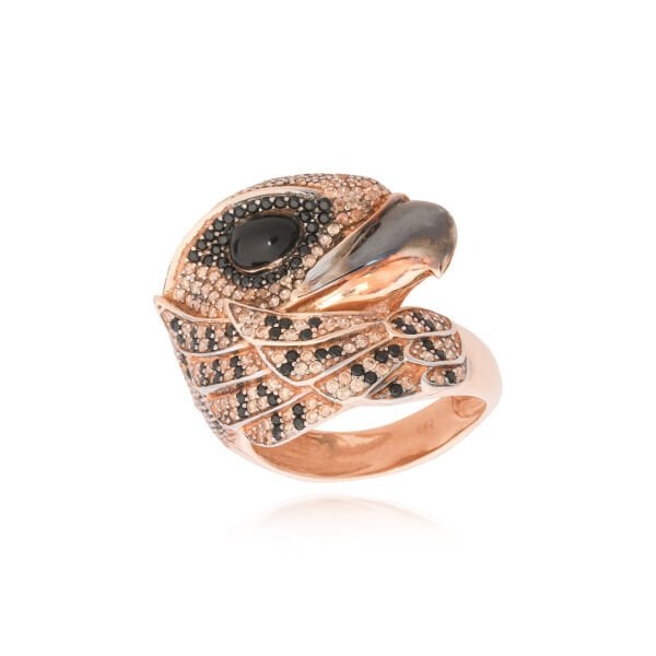 14 Ayar Altın Özel Tasarım Kartal Yüzük