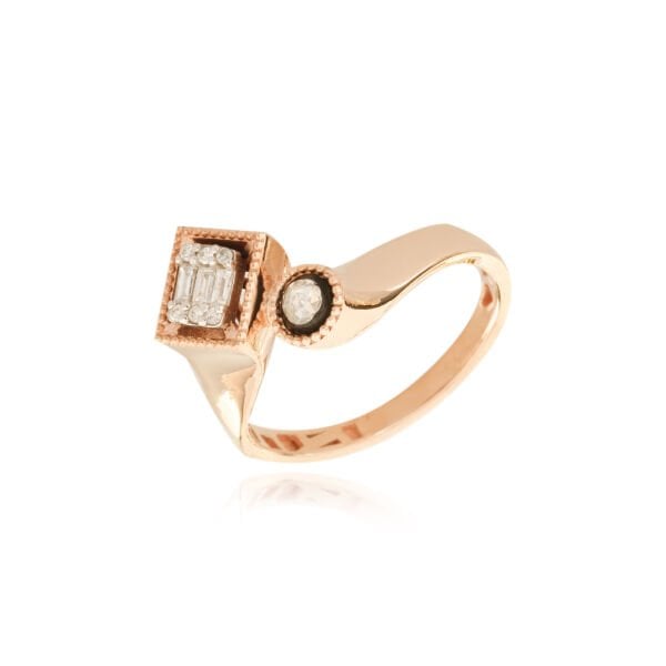 Baget ve Yuvarlak Kesim Elmas Yüzük