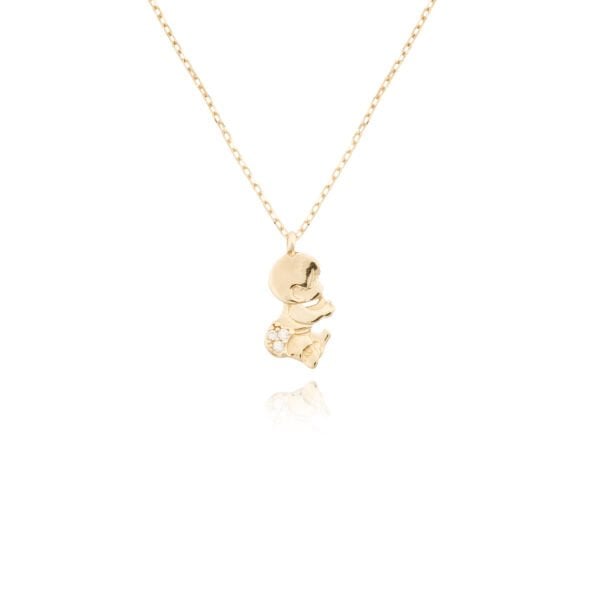 14 Ayar Altın Taşlı Bebek Kolye